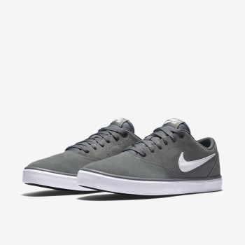 Nike SB Check Solarsoft - Férfi Deszkás Cipő - Szürke/Fehér